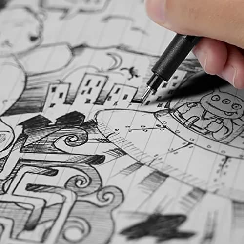 YISAN Micro Fineliner Pens, Fine Tip Manga Markers for Artist Sketch Technical, Black, 12 Set | Smooth Ink Flow thumbnail 5