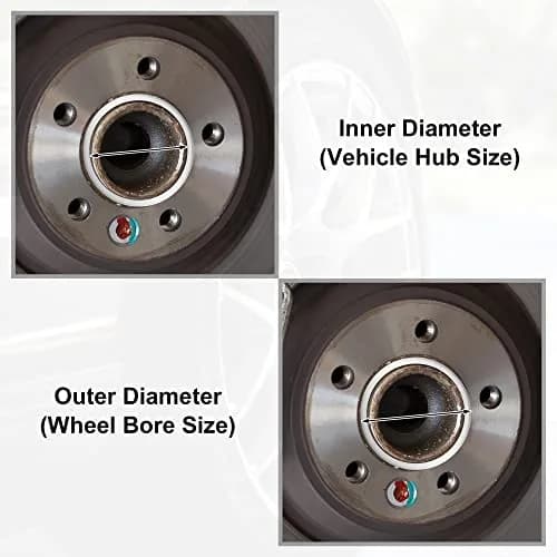 X AUTOHAUX Aluminium Alloy Hub Centric Rings 56.6mm (2.23") to 54.1mm (2.13") | Eliminate Steering Vibrations thumbnail 4