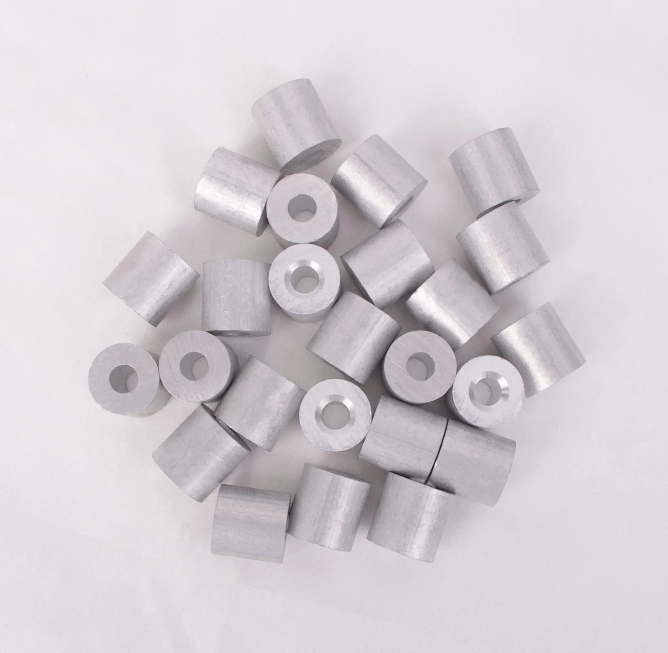 HIGOOD Wire Rope Stop Sleeve 1/4" Aluminum Alloy PK 25 | Strong, Economical Cable Fixing