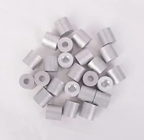HIGOOD Wire Rope Stop Sleeve 1/4" Aluminum Alloy PK 25 | Strong, Economical Cable Fixing thumbnail 1