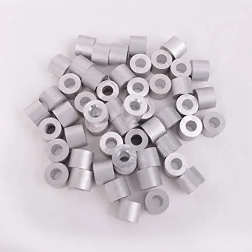 HIGOOD Wire Rope Stop Sleeve 3/16" Aluminum Alloy PK 50 | Strong Cable Fixing Solution thumbnail 1