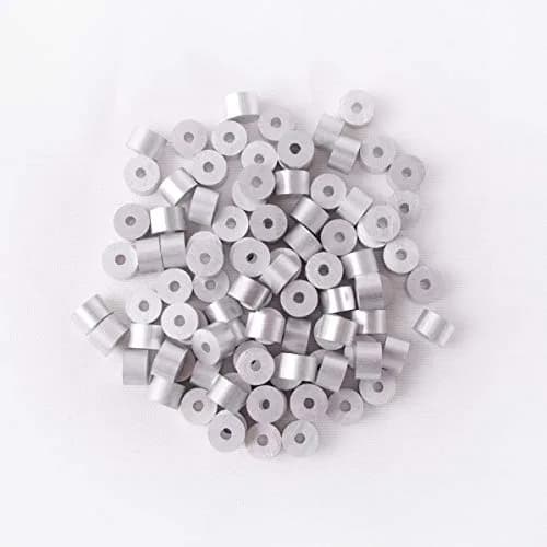 HIGOOD Wire Rope Stop Sleeve 1/16" Aluminum Alloy PK 100 | Strong Cable Fixing Solution thumbnail 1