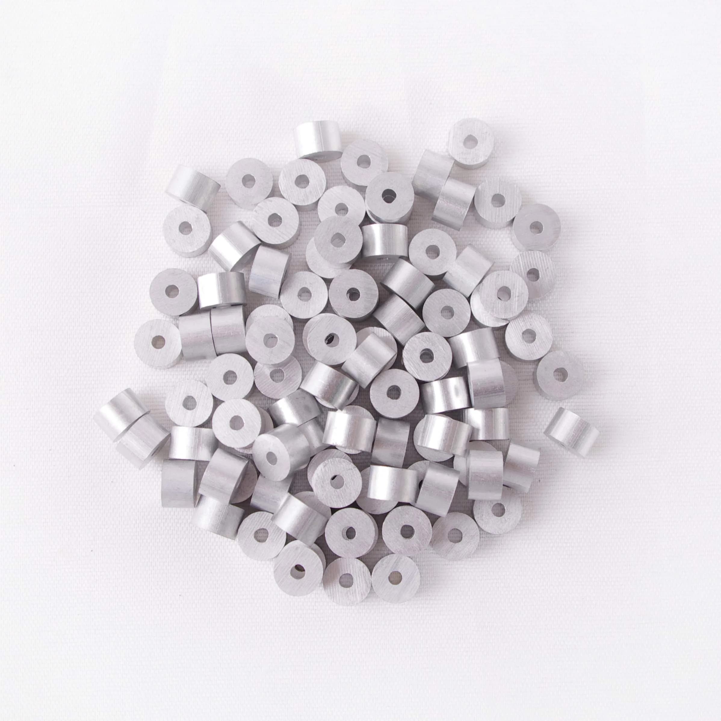 HIGOOD Wire Rope Stop Sleeve 1/16" Aluminum Alloy PK 100 | Strong Cable Fixing Solution - main product image
