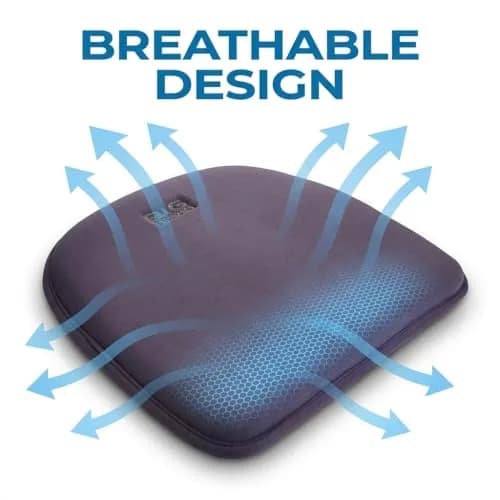 Big Hippo Memory Foam Chair Cushion 16.5in x 16.1in | Extra Thick Non-Slip Seat Pad for Home & Office thumbnail 4
