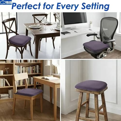 Big Hippo Memory Foam Chair Cushion 16.5in x 16.1in | Extra Thick Non-Slip Seat Pad for Home & Office thumbnail 2