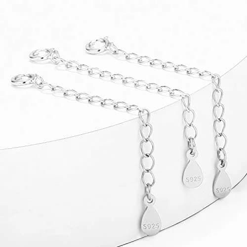 ALEXCRAFT Sterling Silver Jewelry Finding Extender Chain 2 inch | Durable, Allergy-Free, Perfect for Jewelry Making thumbnail 4