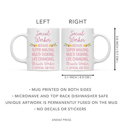 Andaz Press 11oz Coffee Mug Gift for Women, Floral Flowers | Humorous, Durable Ceramic Mug thumbnail 5