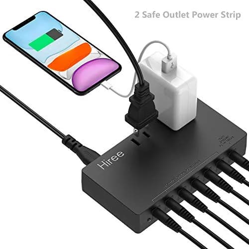 Hiree Guitar Pedal Power Supply 7 DC 9V Isolated Outputs & 2 AC Outlets | 156g (5.5oz) Compact Unit for Effect Pedal Boards thumbnail 2