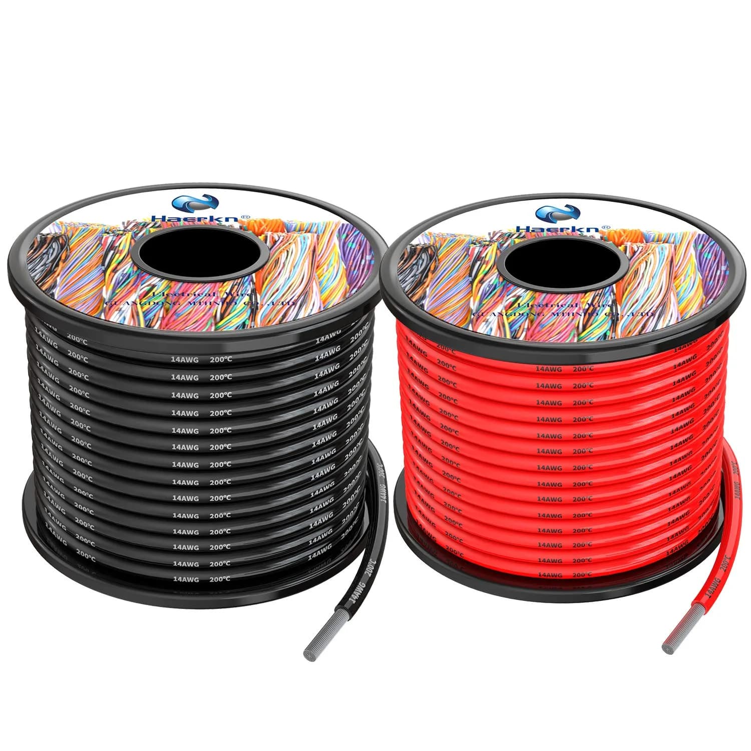Haerkn 14 AWG Silicone Wire Cable 20.12 m (66 ft) | 600V High Temp Tinned Copper - main product image