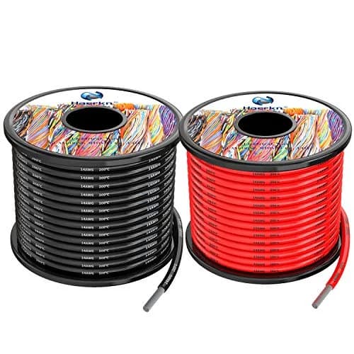 Haerkn 14 AWG Silicone Wire Cable 20.12 m (66 ft) | 600V High Temp Tinned Copper thumbnail 1