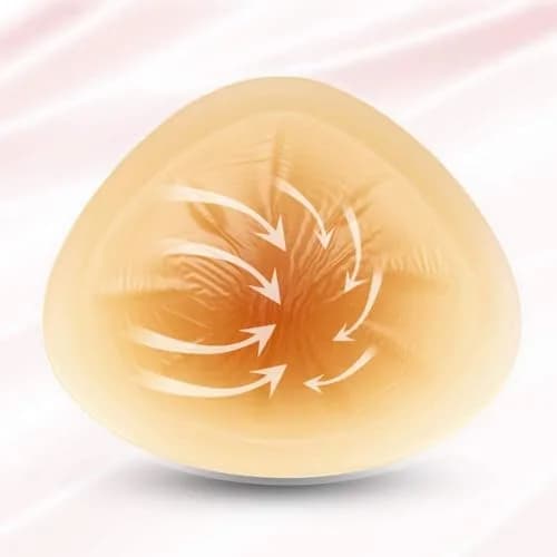 ONEFENG Triangle Silicone Breast Form Mastectomy Prosthesis Concave Bra Enhancer Inserts (600g / 21.16 oz) thumbnail 4