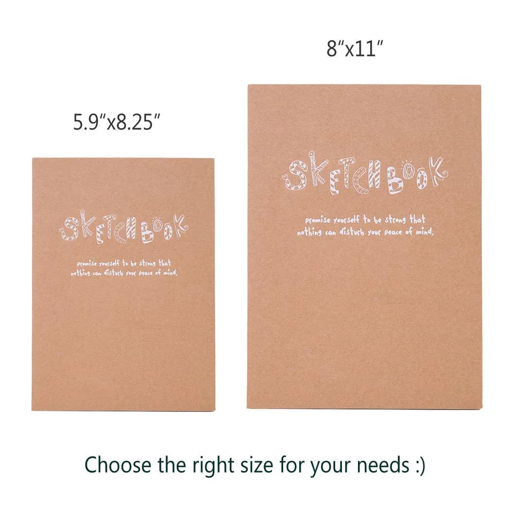 CooLeathor Kraft Cover Drawing Notebook & Sketchbook 200x280mm | 125g Thick Paper for Art & Sketching thumbnail 2