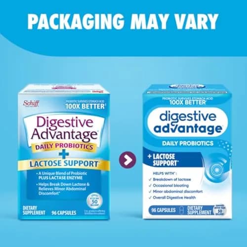 Digestive Advantage Probiotics + Lactase Digestive Enzymes for Digestive Health | Daily Support for Women & Men (96ct Pack of 4) thumbnail 9