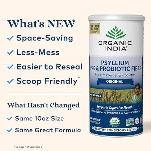 ORGANIC INDIA Psyllium Husk Powder 10 Oz | USDA Organic, Gluten Free, Dietary Fiber Support thumbnail 6