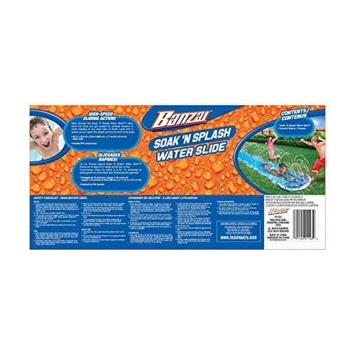 BANZAI Soak 'N Splash Water Slide 5.03 m (16 ft) x 71 cm (28 in) | ASTM-Tested Outdoor Fun thumbnail 4