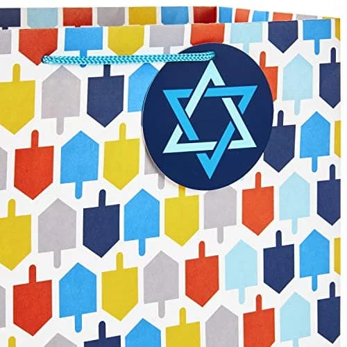 Hallmark Hanukkah Gift Bag Assortment (8 Pack) | Festive Hanukkah Designs in Blue, Orange, Yellow thumbnail 4