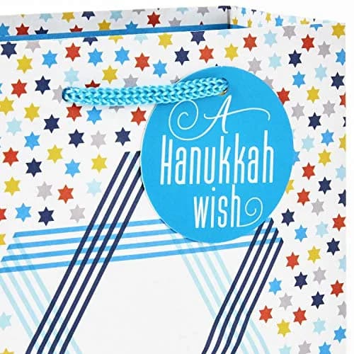 Hallmark Hanukkah Gift Bag Assortment (8 Pack) | Festive Hanukkah Designs in Blue, Orange, Yellow thumbnail 6