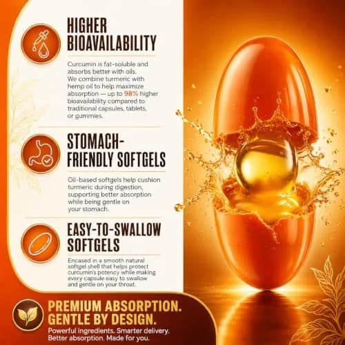 EnvyCure Turmeric Curcumin 2000mg Softgels with Milk Thistle, Ginger, Black Pepper | Supports Liver & Immunity thumbnail 8