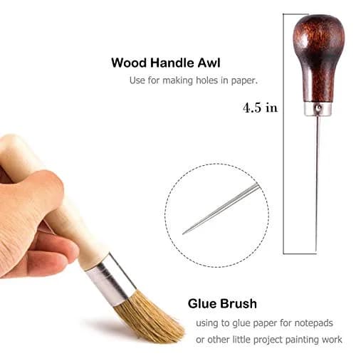 KOOTIKO Bookbinding Kit Supplies Starter Tools Set | 24-Piece Genuine Bone Folder & Waxed Thread for DIY Books thumbnail 4