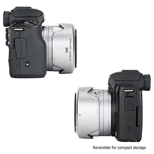 JJC Lens Hood Shade for Canon EF-M 15-45mm & RF-S 18-45mm Lenses | Replaces EW-53, 49mm Filter Compatible, Silver thumbnail 6