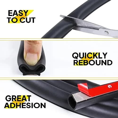 GoldWheel D-Shape Weather Stripping 6.1m (20ft) | Heavy Duty EPDM Rubber Seal for Doors & Windows thumbnail 4