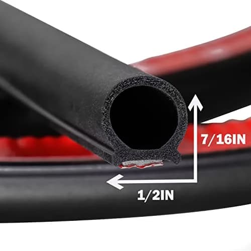 GoldWheel D-Shape Weather Stripping 6.1m (20ft) | Heavy Duty EPDM Rubber Seal for Doors & Windows thumbnail 2