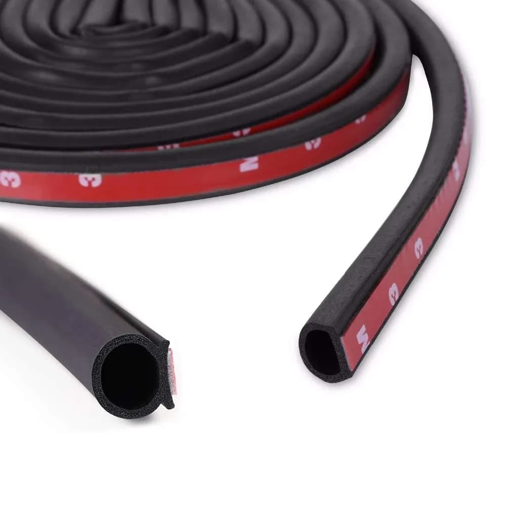 GoldWheel D-Shape Weather Stripping 3m (10ft) | EPDM Rubber Seal for Doors & Windows - main product image