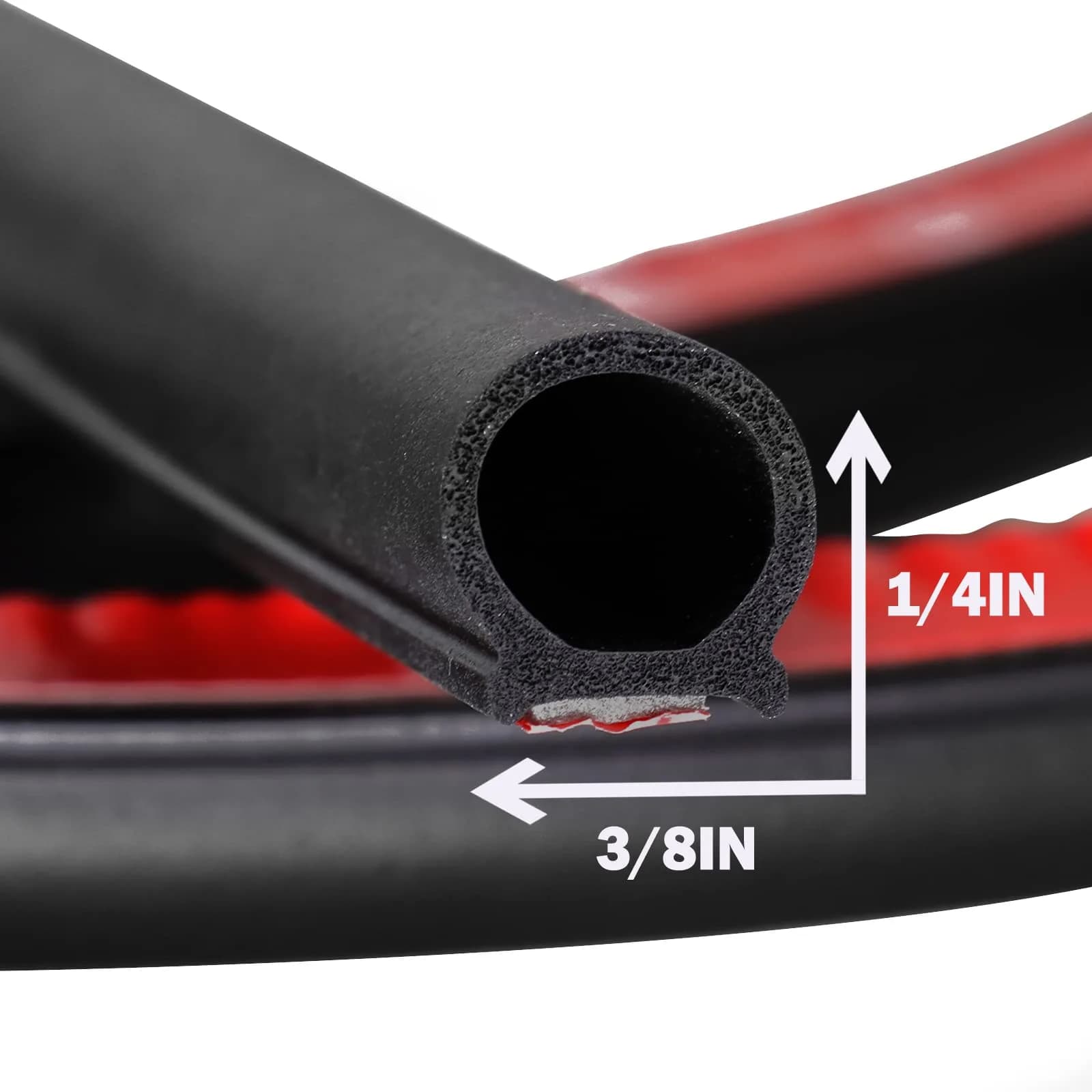 GoldWheel D-Shape Weather Stripping 3m (10ft) | EPDM Rubber Seal for Doors & Windows - view 2