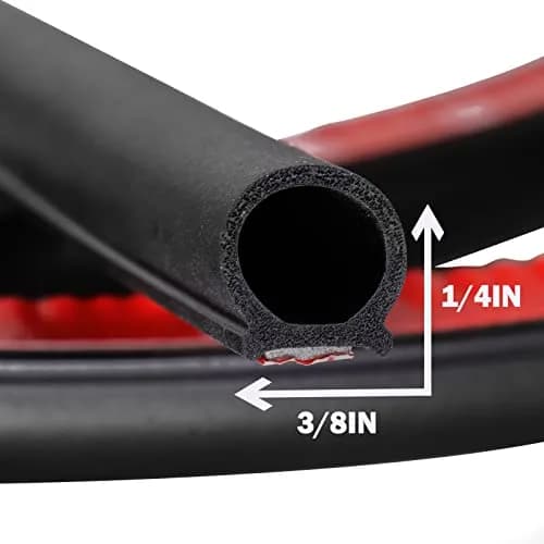 GoldWheel D-Shape Weather Stripping 3m (10ft) | EPDM Rubber Seal for Doors & Windows thumbnail 2