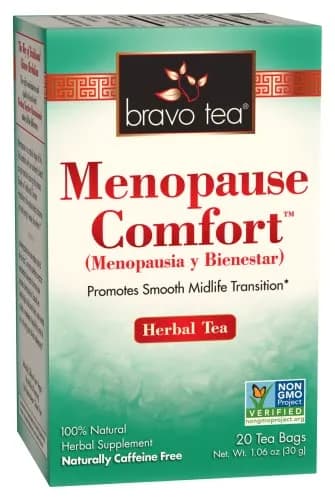 Bravo Tea Menopause Comfort Herbal Tea 20 Tea Bags | Caffeine Free, Organic, Traditional Herbal Blend thumbnail 1