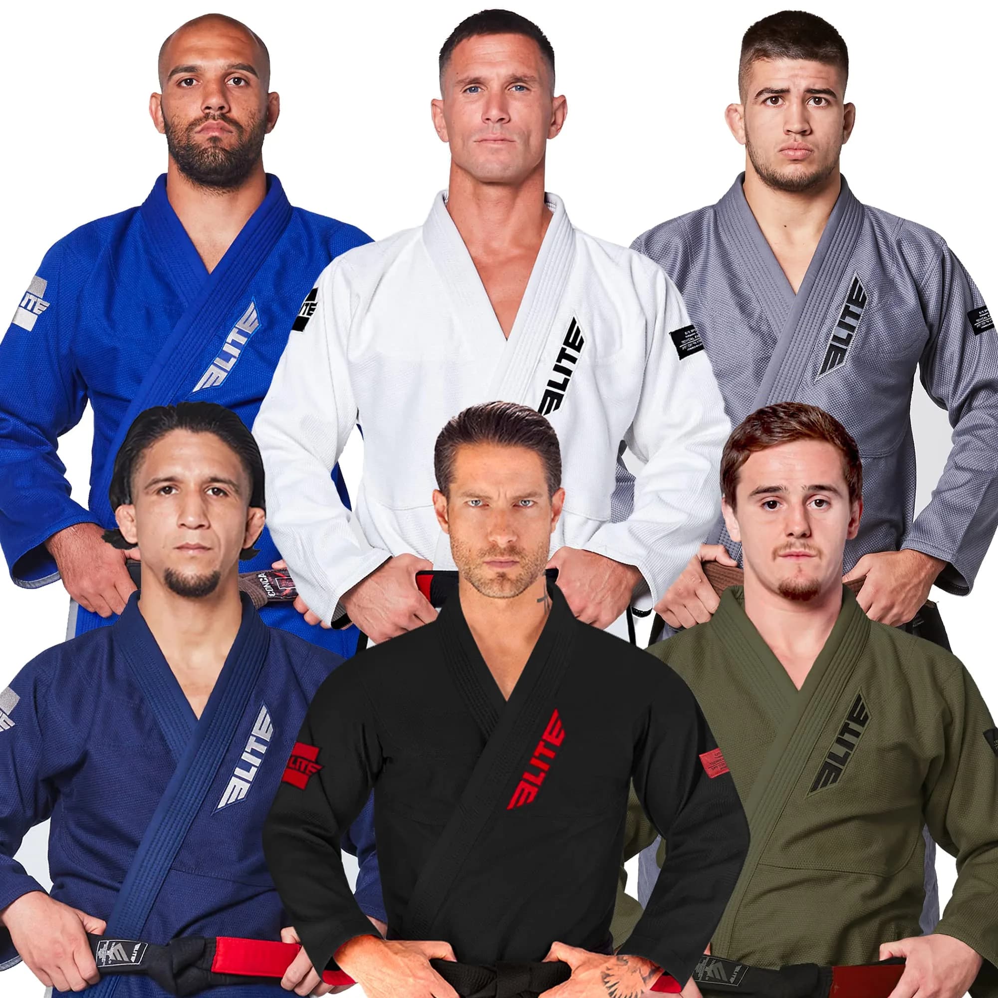 Elite Sports BJJ GI for Men - Premium White, Size 1 (A1) | IBJJF Approved Kimono with Free White Belt - main product image