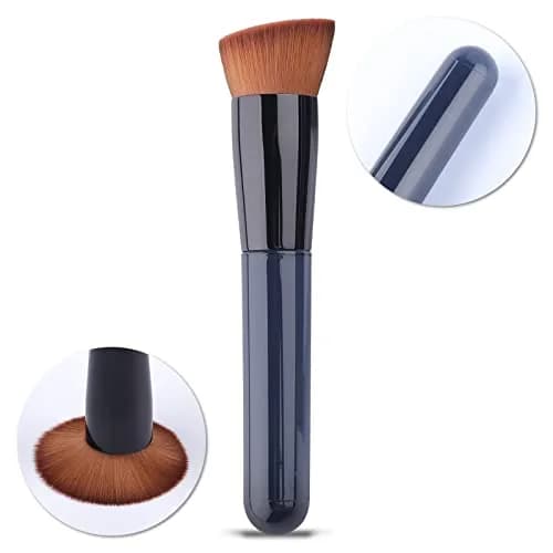 EVRCHGIEA Foundation Brush, Flat Top Kabuki for Liquid, Cream & Powder, Travel Size | Flawless Blending thumbnail 2