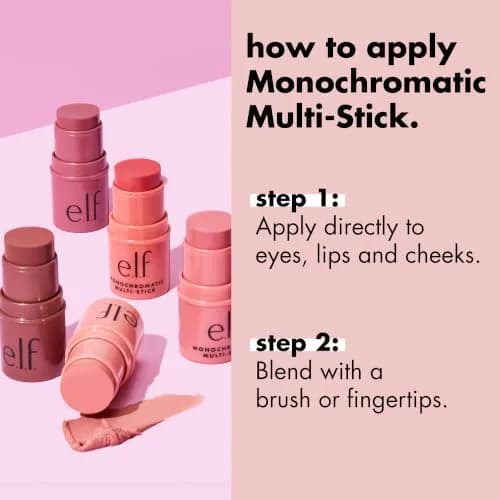 e.l.f. Monochromatic Multi Stick Bronzed Cherry 4.8g (0.17 Oz) | Cream-to-Powder Blendable Color for Eyes, Lips & Cheeks thumbnail 4