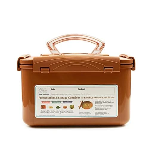 Crazy Korean Cooking Premium Fermentation Container 5.2 L | Traditional Onggi-Inspired Design thumbnail 1