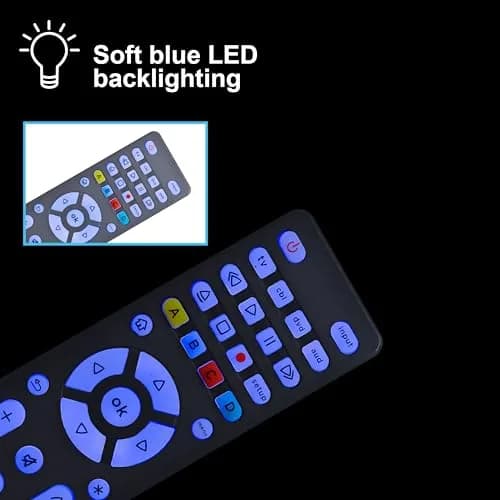 GE 4-Device Backlit Universal Remote Control | Samsung TV Compatible, Graphite, 1 Pack thumbnail 7