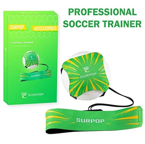 Surpop Adjustable Solo Soccer Trainer Belt for Kids and Adults, Green | Solo Practice, Ball Control & Reaction Training thumbnail 7