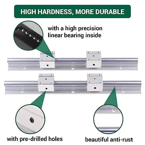 CHUANGNENG Linear Rail SBR12 600mm | Fully Supported Guide for CNC & Automation thumbnail 4