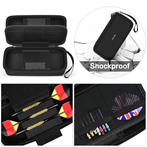 GWCASE Dart Case for 6 Steel Soft Tip Darts | Large Storage & Shockproof Design thumbnail 4