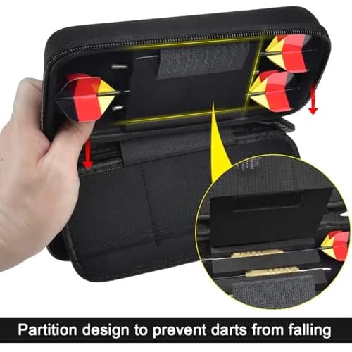 GWCASE Dart Case for 6 Steel Soft Tip Darts | Large Storage & Shockproof Design thumbnail 5