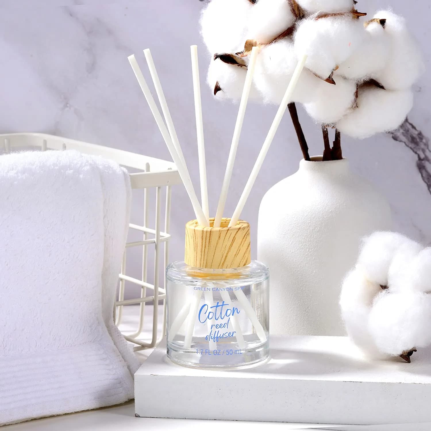 Green Canyon Spa 10pc Cotton Spa Gift Baskets for Women | Complete Spa Experience Set - view 6