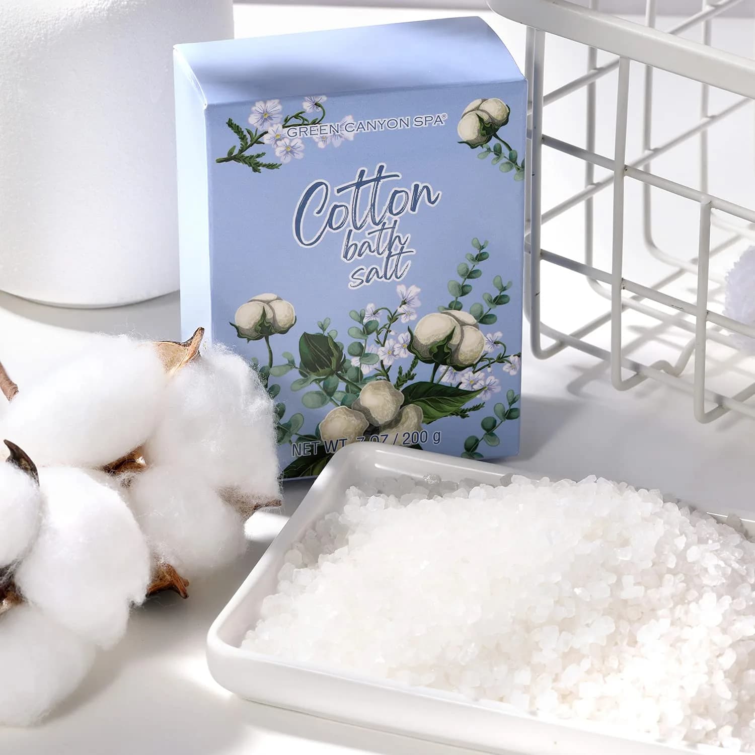 Green Canyon Spa 10pc Cotton Spa Gift Baskets for Women | Complete Spa Experience Set - view 7