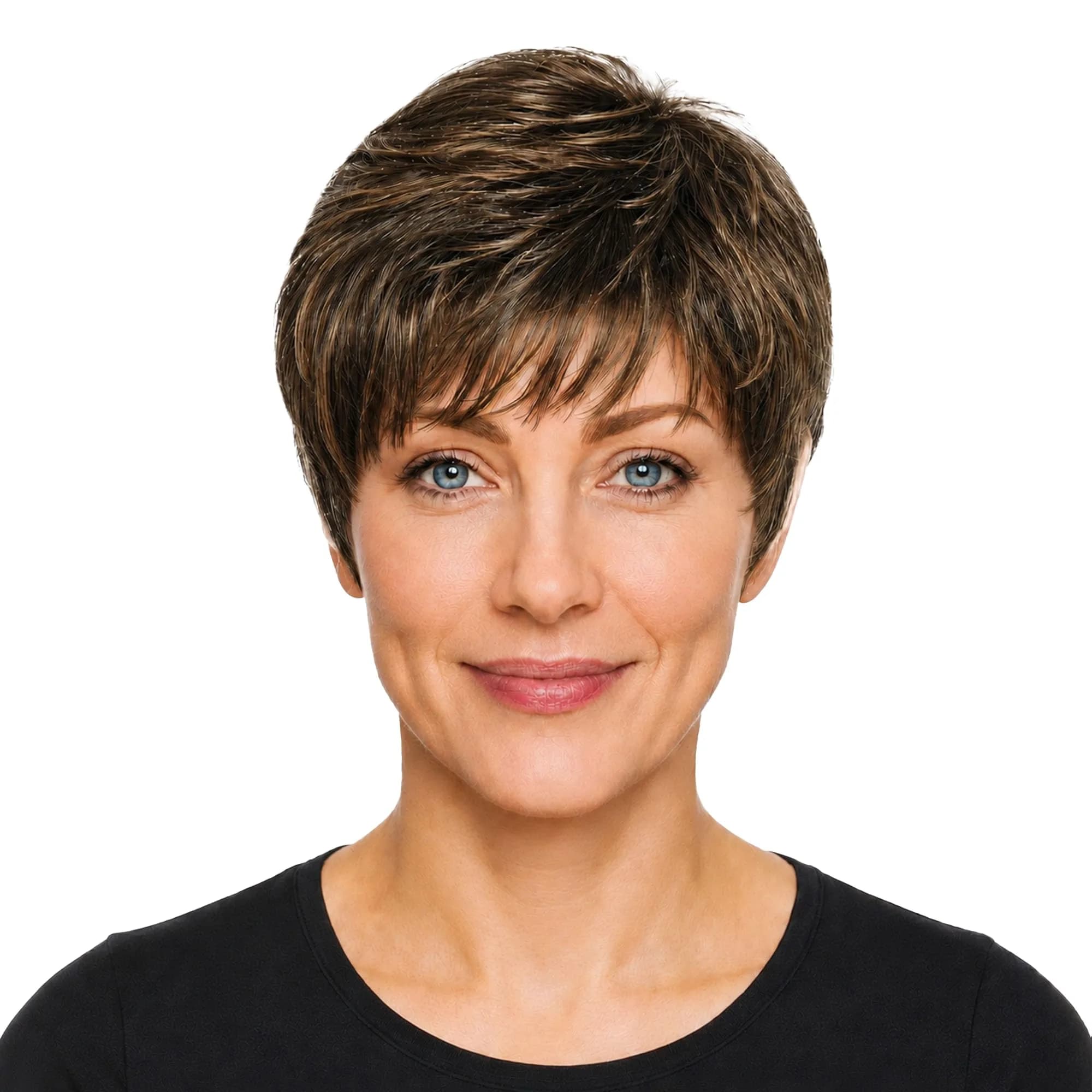 Raquel Welch Women's Pixie Cut Short Brown Wig, WINNER | Lightweight, Ready-to-Wear, Memory Cap, Petite Fit