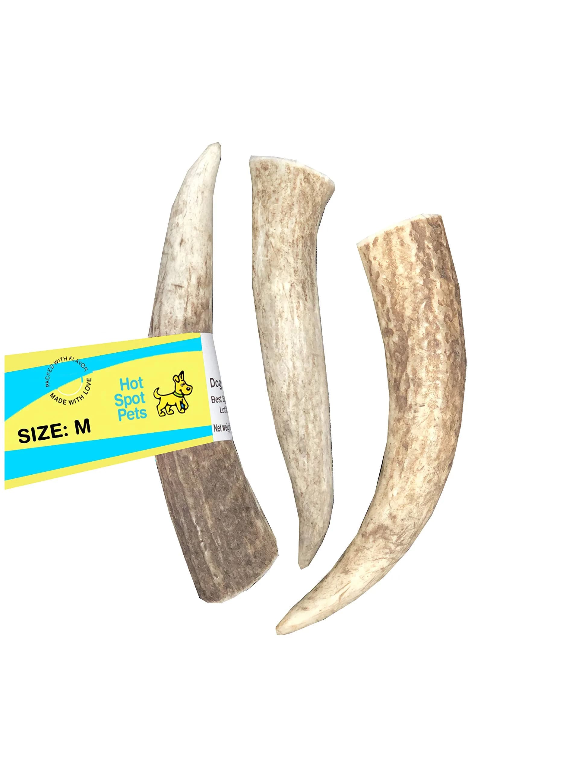 hotspot pets Antlers for Dogs 1 Count (Pack of 1) | Naturally Shed Elk Antler Chew for Aggressive Chewers