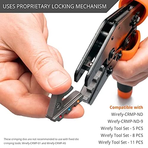 Wirefy Crimping Die for Open Barrel Terminals 20-10 AWG | Precision Magnetic Locking thumbnail 4