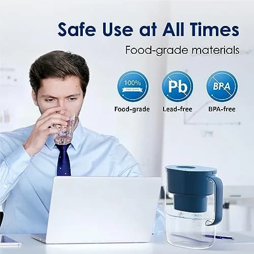 Waterdrop PT-07C Water Filter Pitcher, 10-Cup, 2.37L (0.62 Gal) | NSF Certified, 200-Gallon Long-Life Filter thumbnail 8