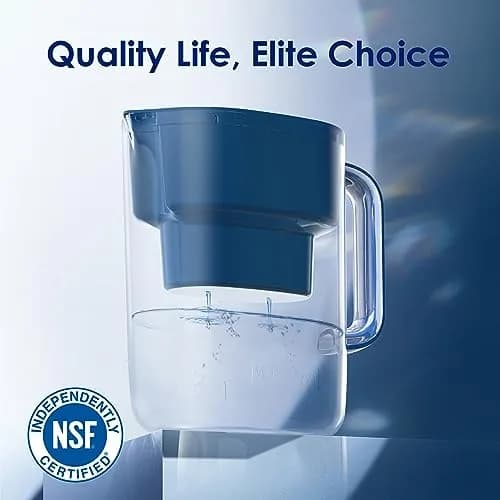 Waterdrop PT-07C Water Filter Pitcher, 10-Cup, 2.37L (0.62 Gal) | NSF Certified, 200-Gallon Long-Life Filter thumbnail 3