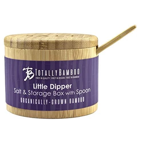 Totally Bamboo Salt Cellar with Spoon & Magnetic Lid, 177ml (6 oz) Capacity | Farmhouse Style Kitchen Storage thumbnail 5