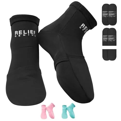 CTR BAND Relief Genius Cold Therapy Socks with 6 Gel Packs - Small/Medium | Full Foot Coverage for Pain & Swelling Relief thumbnail 1