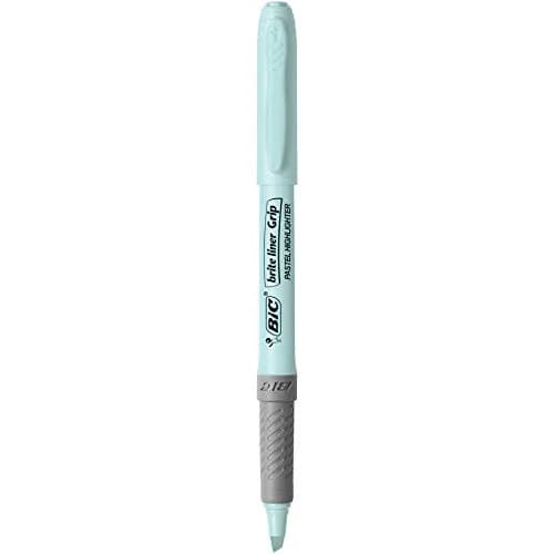 BIC Brite Liner Grip Pastel Highlighter Set, Chisel Tip, 6-Count Pack | Smooth Ink Flow Marking Pen thumbnail 2