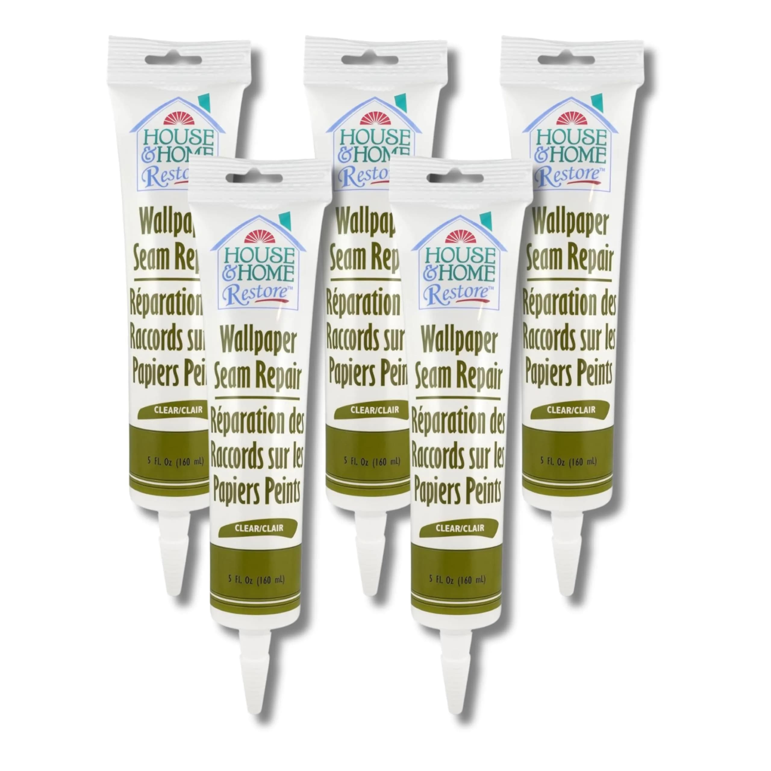 Red Devil Wallpaper Adhesive Paste 148ml (5 oz) 5-Pack | Bonds Wallpaper Seams for Kitchens & Baths — Clear